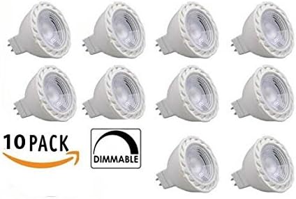 CY LED 5W COB MR16 Equivalent 50W Halogen Lamp,470lm,Warm White, 3000K, 45 Beam Angle,Pack Of 10