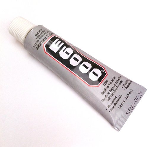 Allzweckkleber / Superkleber, 29 ml, E6000, transparent, extra stark, zum Basteln etc., stark haftend (industriell von professionellen Schmuckhändlern verwendet; Strasssteine)