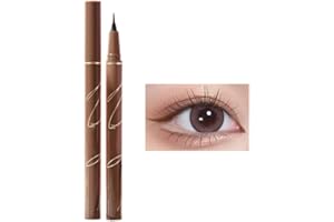ICATUENY Liquid Eyeliner,Highly-Pigmented Coloured Eyeliner Long Lasting Eye Liner，Waterproof,Smudgeproof Suitable for Eye Liner and Body Art (Brown)