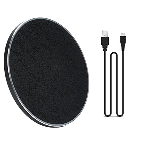 Preisvergleich Produktbild Prevently Fast Wireless Charger Kabelloses Schnellladegerät, Qi Ladegerät Drahtlose Inductive ladestation Charger füriPhone 8 / 8 Plus / X Drahtloses Ladegerät (Schwarz)