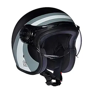 Royal Enfield Remc Road Open Face with Visor Helmet Grey (L) 60 cm(RRGHEI000023)