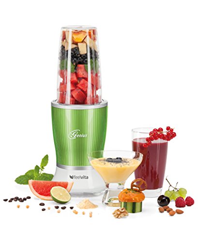 Genius Feelvita Nutri Mixer | Grün | 14 Teile | Stand-Mixer | Smoothie-Maker | Mixen & Rühren | 23000 UpM | 600 Watt | 1 Liter | TV-NEU - 2