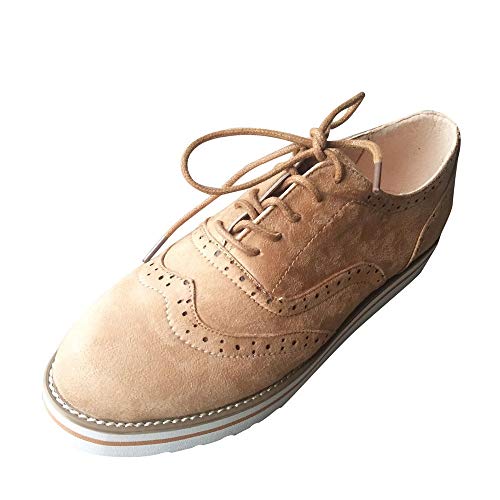 BaZhaHei Lace Up Flat Shoes for Women Round Toe Ankle Boots Walking Shoes Suede Block Heel Short Boots Elegant Single Shoes Size 2.5-8