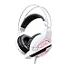 Produktbild Mvlike Licht emittierende Net Bar-Headset-PC-Computer Leichte Stahlträger-Subwoofer mit voller Abdeckung (Farbe : Weiß)