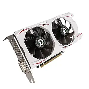 Peladn GTX 1050Ti 4GB 128Bit GDDR5 HDMI/DP/DVI-D Dual-Fan Edition Computer Graphics Card for Gaming PC(White)