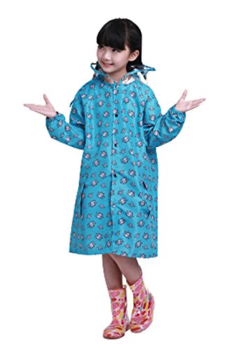 Korean Star Lovely Baby Raincoat Fashion Children Rainwear Blue S