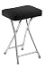 Produktbild Premier Housewares Rechteckiger Klapphocker mit verchromtem Gestell, 49 x 35 x 24 cm, schwarz