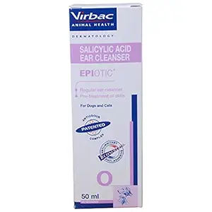 Virbac Epiotic Salicylic Acid Ear Cleanser, 50 ml, 50 Milliliter, 1 Piece