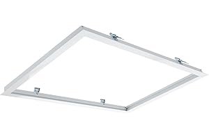 ‎LEDKIA LIGHTING LEDKIA LIGHTING - Einbaurahmen für LED-Panels | 60x30 cm | IP20 Schutz für Innen | Leicht & Stabil | Langlebiges Aluminium, Weiß