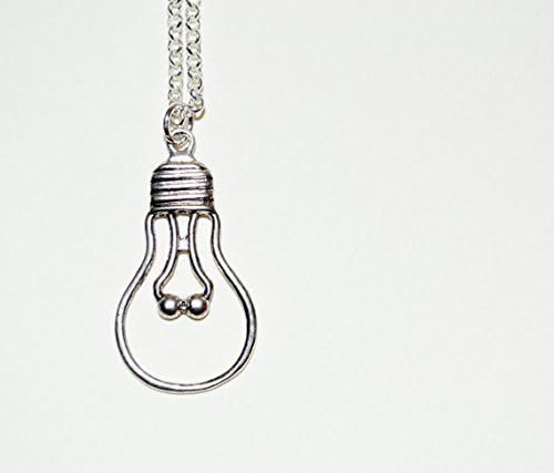 Lightbulb Necklace, Bulb Pendant, Lightbulb Charm, Idea Necklace, Lightbulb Silhouette, Light Bulb Necklace, Bulb Necklace,