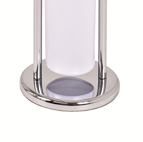 WC-Garnitur in Chrom mit WC-Papierhalter und WC-Bürste; Maße (B/T/H) in cm: 19 x 19 x 66 - 3