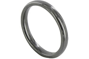 LES POULETTES BIJOUX - Bague Anneau de Céramique Noire - 3mm