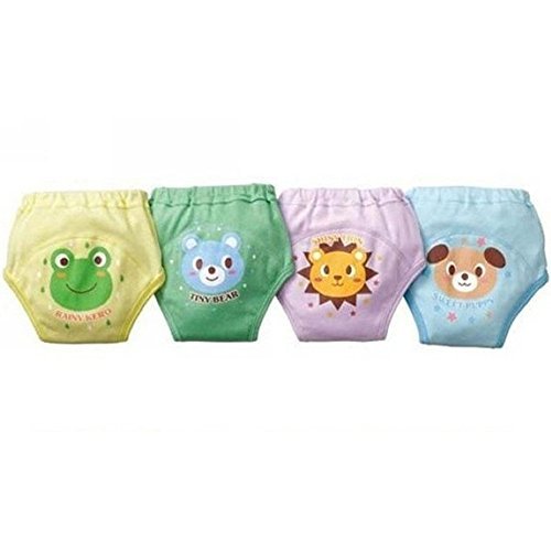 GVESS 4 X Baby Toddler Boys Cute 4 Layers Potty Training Pants Reusable(L)