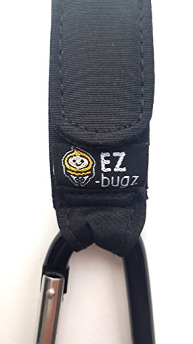 EZ-Bugz Kinderwagen-haken. Befestigen Sie Ihre Einkaufstüten & Taschen sicher am Kinderwagen. Universale Passform, Schwarz, 2er Packung - 9