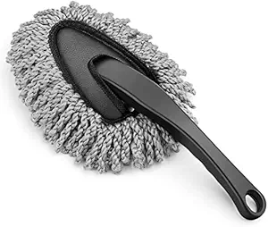 ALOUD CREATIONS Microfiber Mini Car Cleaning Duster with Handle, Detailing Brush Pack of 1