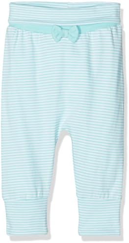 TOM TAILOR Kids Baby Girls' Striped Sweat Pant with Bow Trouser, Blue (Tropical Fresh Blue 6708), 80