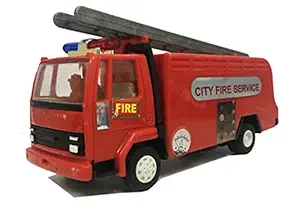 JRPT Fire Tender Vehicle Pull Back Toy (Multicolor)