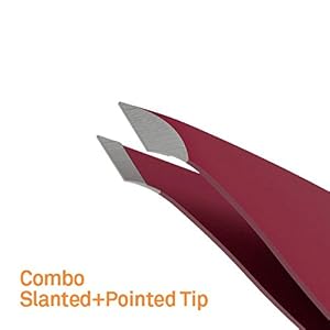 Slice 1045X Stainless Steel Combo (Slanted & Pointed) Tweezers, Red (Single) - Image 5