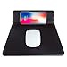 Produktbild Wireless Aufladen Mauspad, Lusaf Mauspad mit Wireless Induktionsladegerät und Handy Ständer für Samsung S7 Edge/ S7/ S6 Edge/ S6 / LG/ Huawei/ Xiaomi/ iPhone 7/ 7Plus/ 6S Plus/ 6S/ 5SE/ 5S/ 5 Smartphone Qi Funktion Mauspad (Schokoladenfarbig)