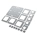 Tofern DIY 3D Wall Clock Stickers Modern Removable Mirror Style Art Decal Mural Home Living Room Bedroom Décor Decoration -Silver Squares Clock Mirror Stickers