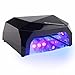 36W Nail Dryer-Lumcrissy Professional Diamond Shaped CCFL & LED UV Nail Lamp (UV & LED 2 in 1 Nail Gel Lamp), Curing Nail Dryer for LED UV Gel Nail Polish nail tools (Black)