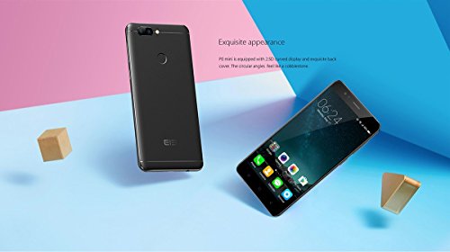 Elephone P8 mini Smartphone 4G, 5.0 Pollici FHD Schermo Android 7.0 Telefono Cellulari, MTK6750T Octa Core 1.5GHz, 4GB RAM + 64GB ROM, 13.0MP +2.0+16.0MP Camera, Dual Sim, Fingerprint Sensorï¼ŒWiFi, Hotkont, GPS, OTG Cellulare- Nero