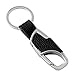 Produktbild Haodou Schlüsselhalter Schlüsselanhänger Anti-verloren Schlüsselring Schlüsselbund Schlüsselkette Key Ring für Beutel-Kette Auto-Anhänger lang 9cm(Schwarz)