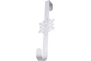 TRIXES Colgador de corona de copo de nieve de Navidad, gancho para puerta delantera para decoración de Navidad e invierno, corona de Navidad para el hogar