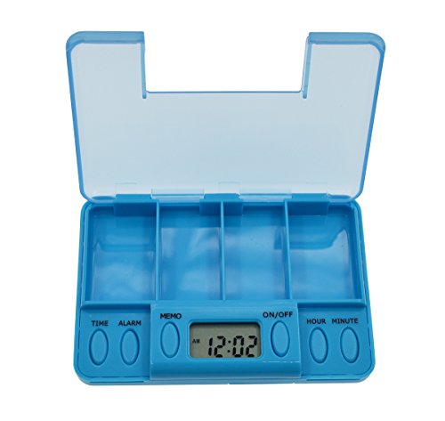 iParaAiluRy Multi-Alarm-Timer-Pillen Erinnerung Medizin-Kasten-Tablet