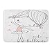 Produktbild Rutschfeste Fußmatten Rosa Ballett Niedliche Ballerina Mädchen Tanz Baby Prinzessin Süße Vintage Langlebige Teppiche 40 x 60 cm