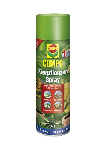 COMPO Zierpflanzen-Spray, Insektizidspray mit breitem Wirkungsspektrum für alle Zierpflanzen, u.a. gegen Blattläuse, Blattkäfer, Spinnmilden und Schildläufe, 400 ml