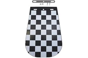 STREETPARTS24 Spritzlappen Schutzblech Gummi – Racing Flagge – 165x240 mm – Passend für Hercules, Sachs, DKW, Puch, Zündapp, Simson, Rixe, Solo – Universal Spritzschutz