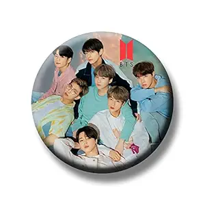 360Edutech, BTS Boy Band PinBack Button Badge Toys for Boys Girls Men & Women, Pure Virgin Plastic for T Shirts, School Bags, Backpacks, Cap, Clothes, Hoodie, Gifts Accessories, BTSRBV2
