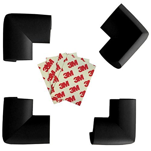 Premium Baby Proofing Corner Guards by Bow-Tiger - Extra 3M Tape, Non-Toxic 16 Corner Bumpers, Extra Dense furniture corner protectors for complete impact absorbance, Keep Your child Safe and Sound!