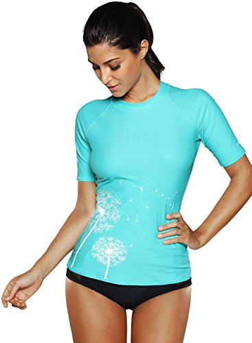 CharmLeaks Damen Rash Guard Kurzarm UV-Schutz (UPF) 50+ - 5