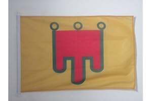 AZ FLAG Pavillon Nautique Auvergne 45x30cm - Drapeau de Bateau auvergnat - Comté d'Auvergne 30 x 45 cm