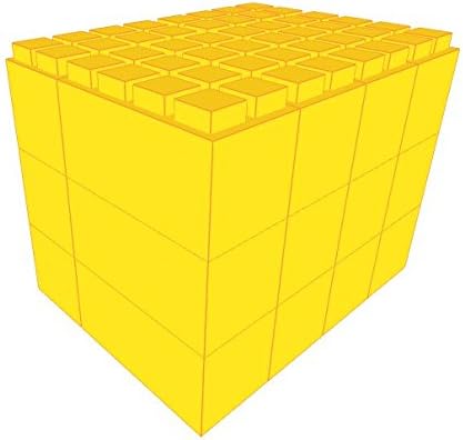 Everblock Modular Building Blocks - Full Blocks - Pack of 18 - Yellow