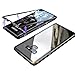 Produktbild Galaxy Note 9 Hülle Magnet 9H Tempered Glass Backcover für Samsung Galaxy Note 9 2018, Coollee Handyhülle Kreativ 360 Grad Magnetic Metall Frame Bumper Eingebaute Magnetische Adsorption Transparent Gehärtetem Glas Back Cover Klapphülle Metallrahmen Magnetverschluss Handytasche Ultra Dünne Slim Phone Case Etui Stoßabsorbierend Shockproof Schutzhülle Samsung Galaxy Note 9 (Klar Schwarz)