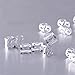 Mudder 50 Pieces Aluminum Dread Locks Adjustable Metal Cuffs Dreadlocks Beads Braiding Hair Decorations (Silver)