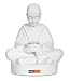 Produktbild Capi Guru BUD2621 Buddha Shaolin Feng Shui Skulptur Figur Zen 25 cm mit Teelichthalter weiß