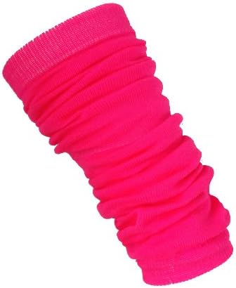 The London WayNeon Leg Warmers Dancewear Party Fancy Dress 80s Rave Clubbing Cybe (Pink)