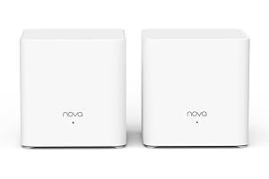 Tenda MX3(2 Pack) Wifi 6 Mesh AX1500, Sistema Mesh WiFi 6 per tutta la casa, MU-MIMO, Copertura fino a 2,000ft², Porte Gigabit, Controllo Parental, Facile installazione,TWT, WPA3, APP, IPTV