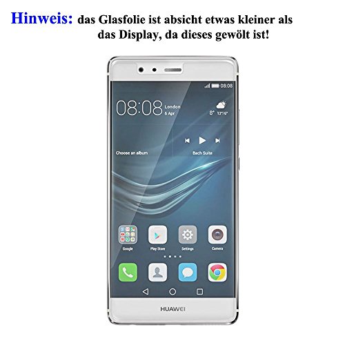 2x plt24 Huawei P9 Panzerglas Schutzfolie Schutzglas 9H Hartglas Glasfolie Displayschutzglas Display Panzer Folie für Huawei P9 ( 2er Set ) - 2