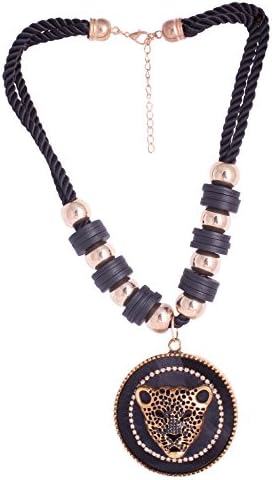 Panther Pendant 6 cm Tiger Chain Gold Leopard Silk Ladies Chain 46 cm + 5 cm Lang CP17