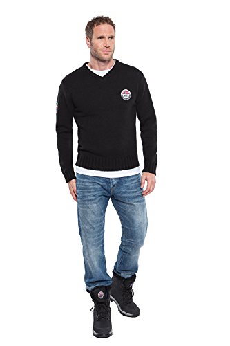 Nebulus Herren Strickpullover Lance, Schwarz, XXXL, Q664