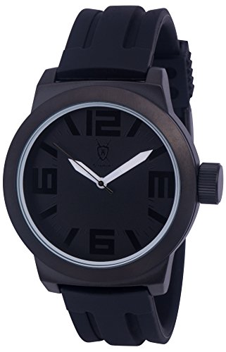 Knigswerk AQ202895G Herren Uhr, weie Zeiger und Innenring, Armband aus schwarzem Silikon, Zifferblatt und Gehuse aus Quarz Knigswerk AQ202895G Herren Uhr, weie Zeiger und Innenring, Armband aus schwarzem Silikon, Zifferblatt und Gehuse aus Quarz