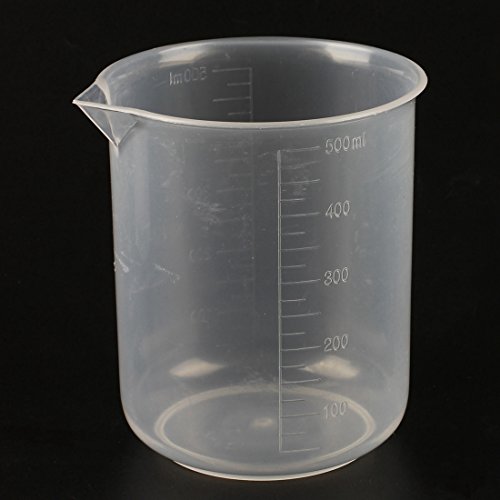 SODIAL(R) 50 100 150 250 500 ml Transparente Kunststoff Labor Messbecher 5 Stk. Messbecher Werkzeug - 5