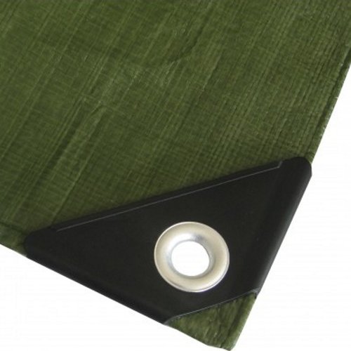 Abdeckplane 1,8×5,5m grün/schwarz 150g/m² - 2