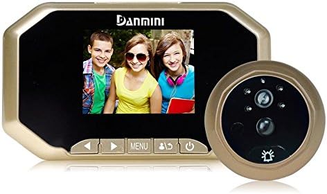 Intelligent Electronic cat's eye Security door mirror PIR motion detection Visual doorbell ,200W pixels, 3 inches