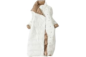 Onsoyours Piumino Donna Double Face Dolcevita Antivento Inverno Caldo Capispalla Giacca Sottile Ultraleggero Elegante Parka Cappotto Lungo